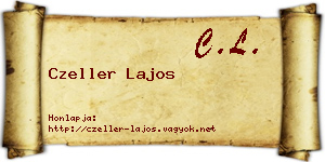 Czeller Lajos névjegykártya